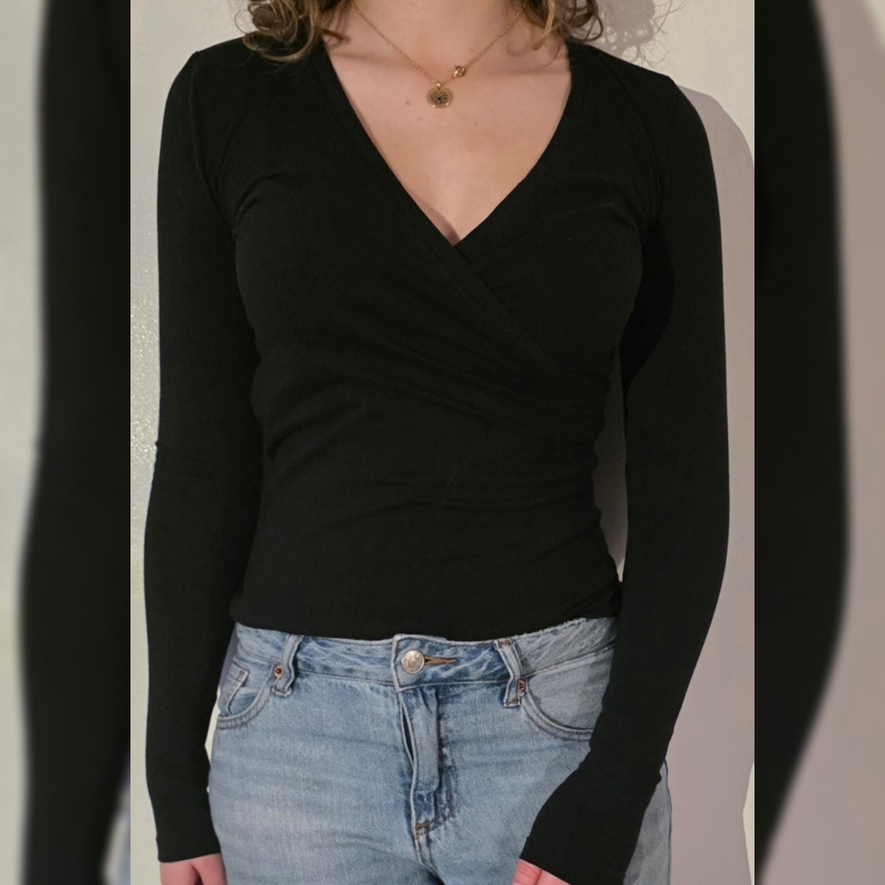 Banana Republic V Neck Long Sleeve Bodysuit Sz XS
